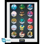 Pokemon Pokeballs Frame 30x40cm