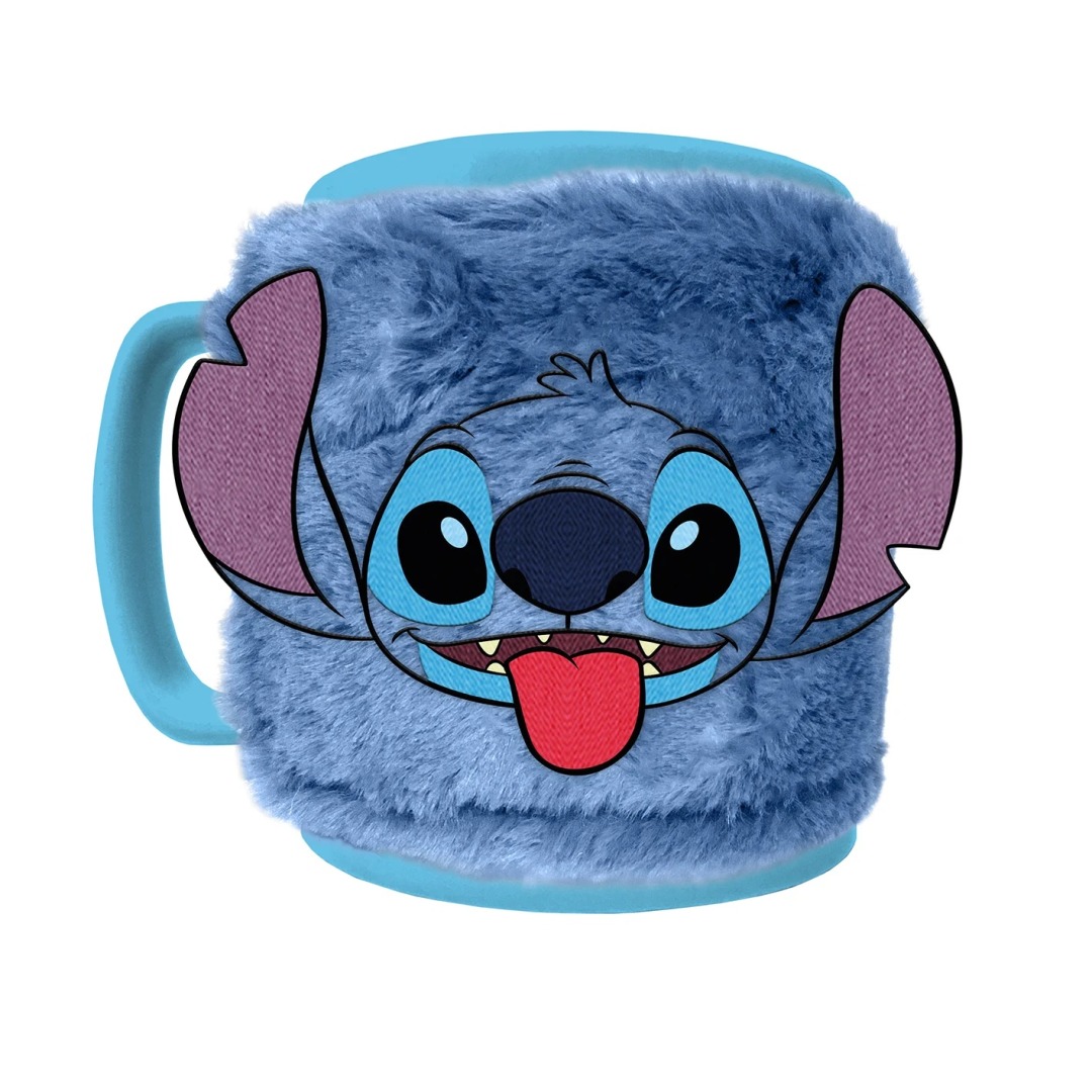 3889bf6e181445d3cdeb36f5b96a75c0.jpg Disney Stitch Fuzzy Mug 440ml - Image 1