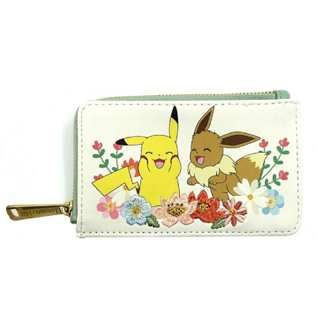 393e8953e3615d0739d3f41eb1cd44cf-1.jpg Pokemon Pikachu & Eevee Loungefly Zip Wallet - Image 1