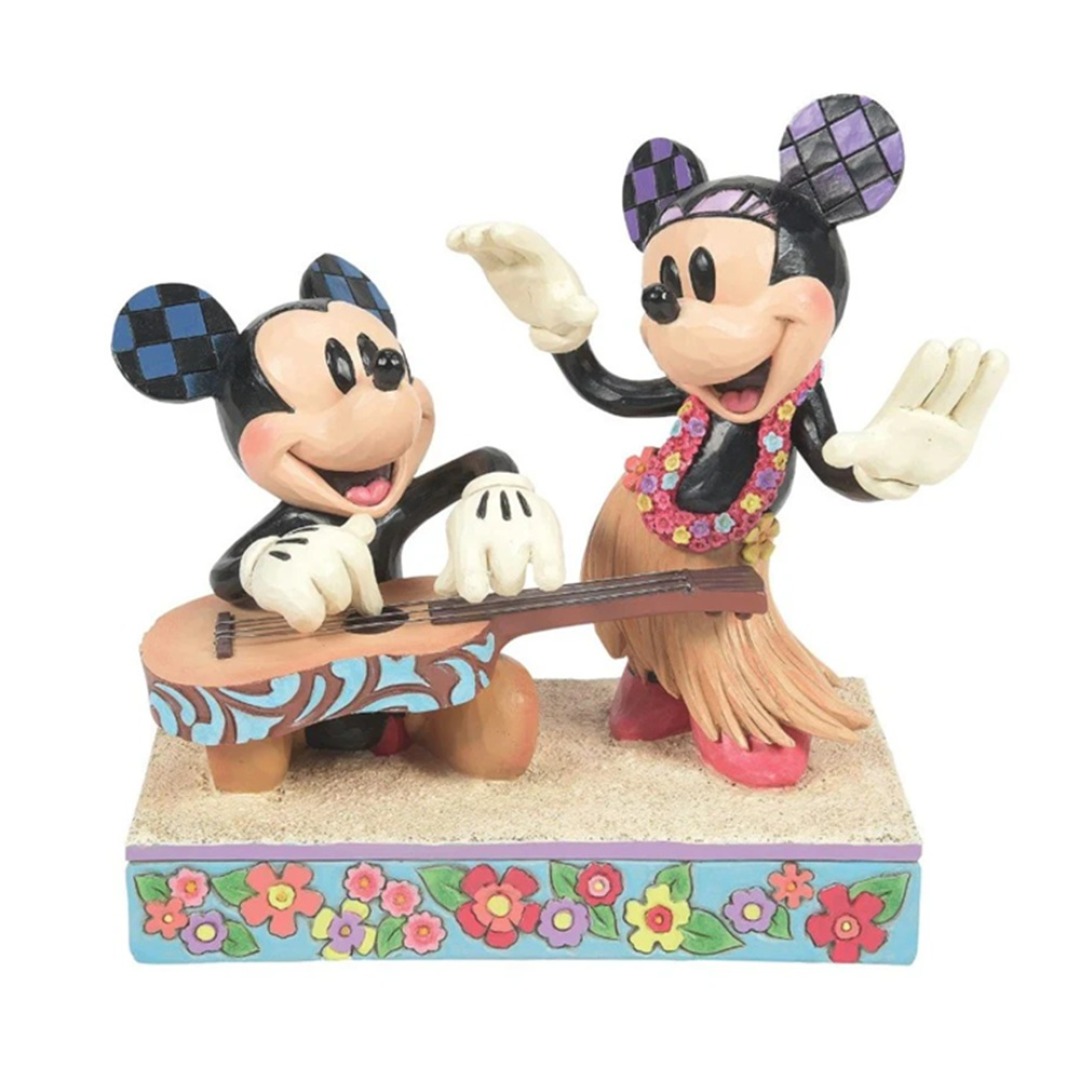 399a68abf0cf4e68e6d2c55ec779d495-2.jpg Disney Mickey & Minnie Mouse in Hawaii Enesco Traditions Figurine - Image 1