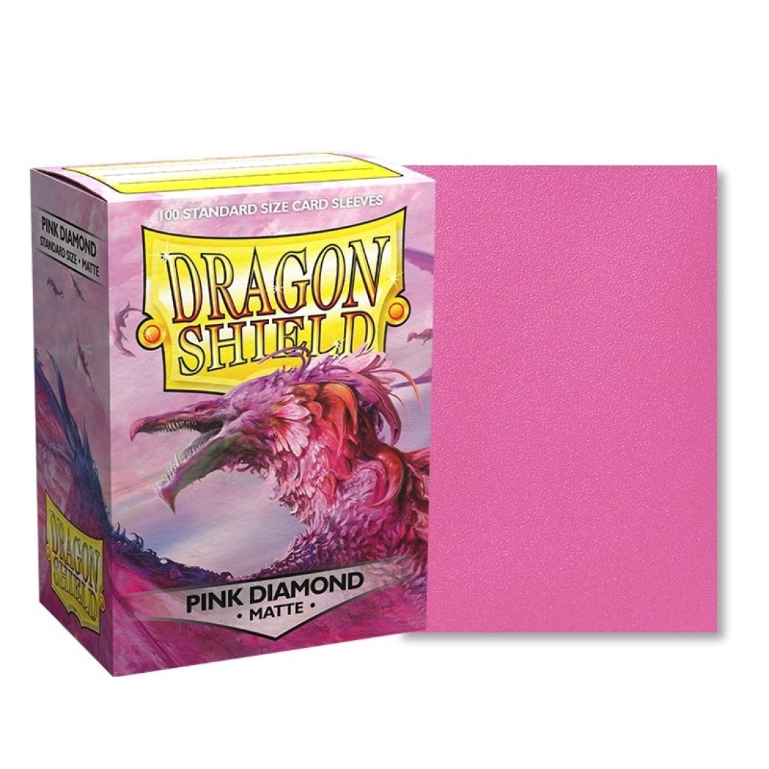 3d3e699b869fe3b7fefadc79ee502ec8.jpg Dragon Shield Matte Pink Diamond Standard Sleeves (100 Sleeves) - Image 1
