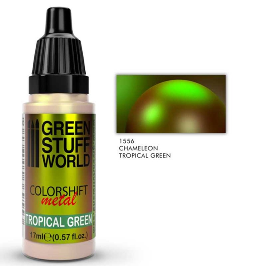 3dbd49abf56564fea5c9c3df7bd93b2f.jpg Green Stuff World Chameleon Colorshift Metal Tropical Green 17ml - Image 1