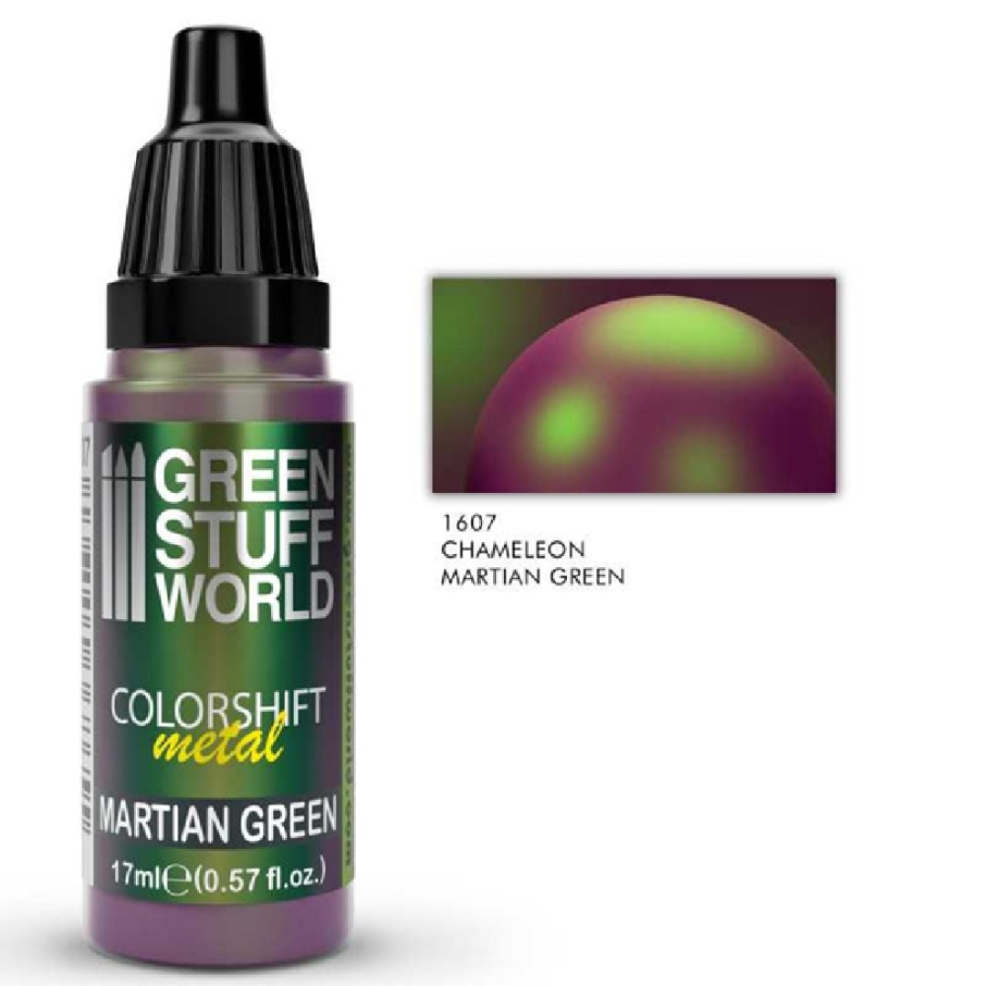 3fd813737e8b7fd81cf804a4be32b43e.jpg Green Stuff World Chameleon Colorshift Metal Martian Green 17ml - Image 1