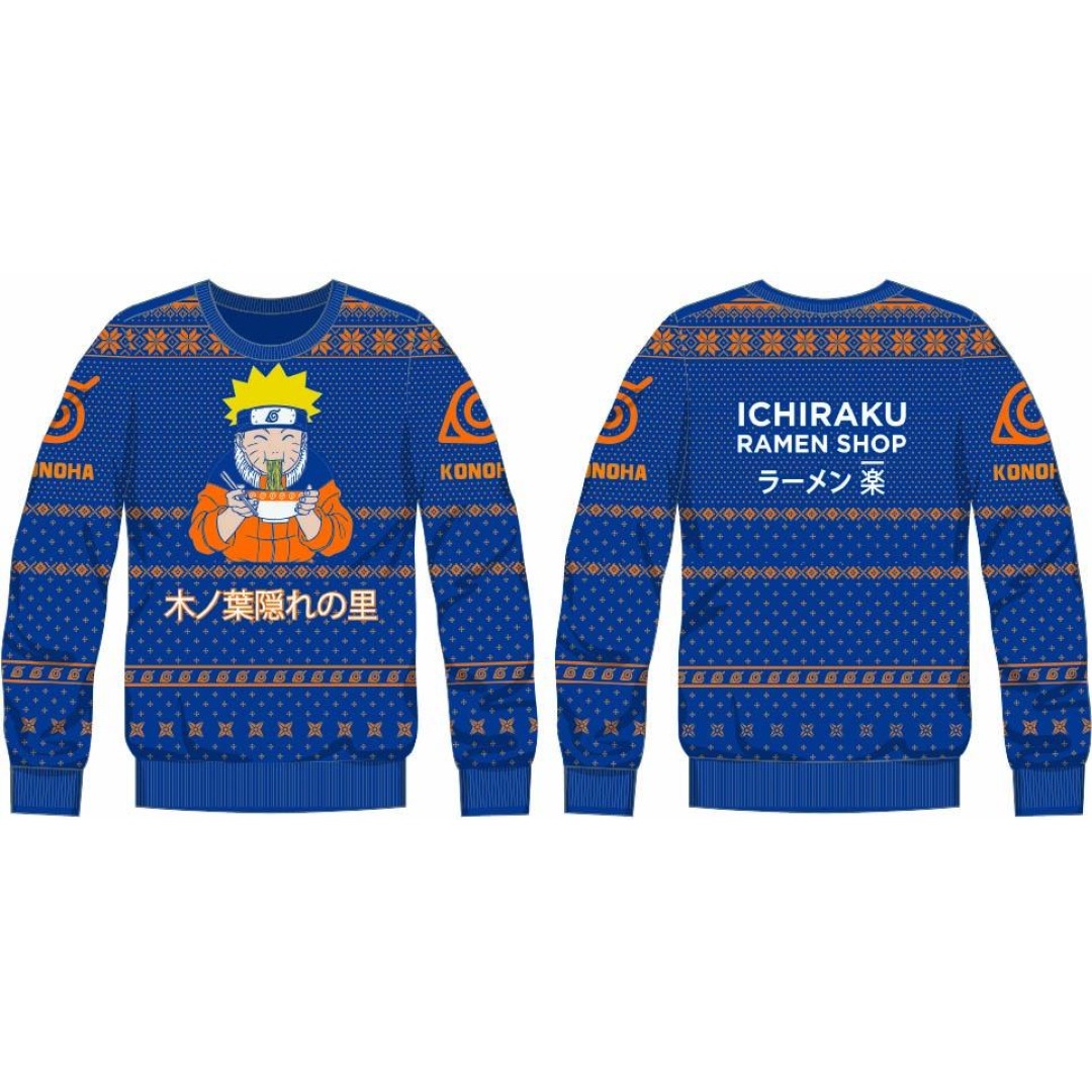 40d922b66f02079b01bdc955f9e592ca.jpg Naruto Shippuden Ichiraku Ramen Shop Sweater (S) - Image 1
