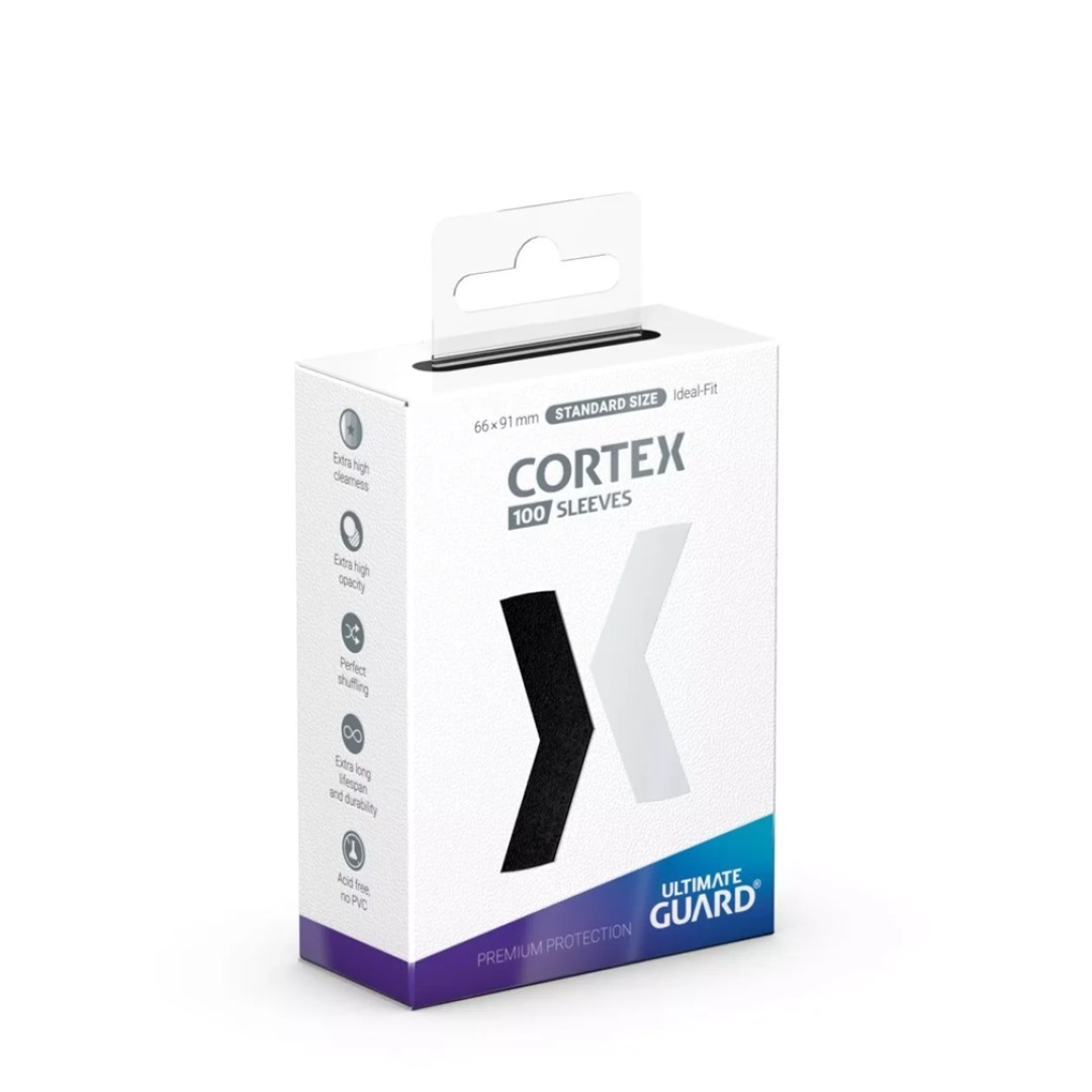 4224e7cb3322e15af46f5c5bdd55e449.jpg Ultimate Guard Black Cortex Sleeves Standard Size (100 Sleeves) - Image 1