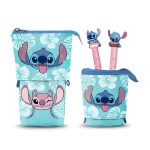 Disney Stitch & Angel Vertical "Cute" Pencil Case + 2 Gel Pen