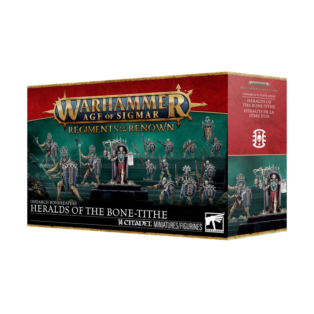 443ce3212cf8835f0d6c1c5cd284849e.jpg Warhammer Age Of Sigmar Ossiarch Bonereapers Heralds Of The Bone-Tithe (94-43 - Image 1