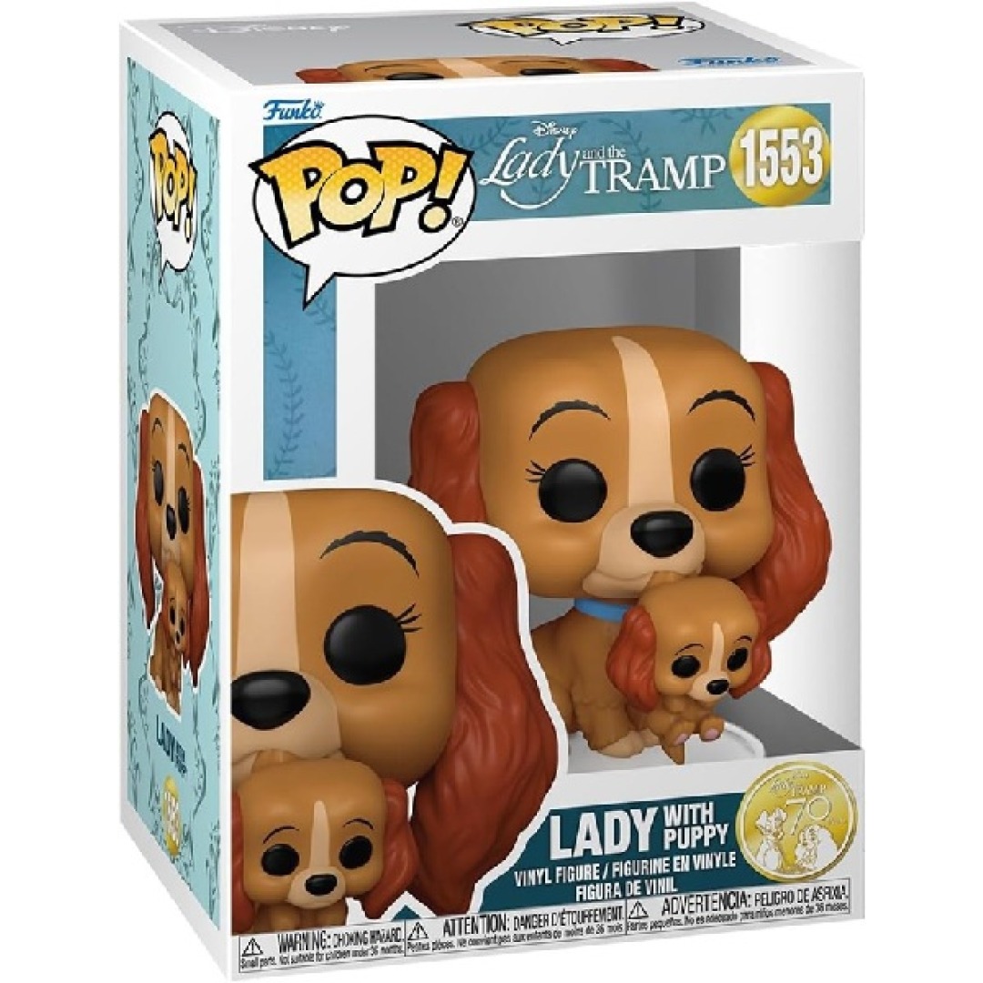 452c6a07cca3d8350480f53cce08b452.jpg Funko POP! Disney Lady And The Tramp N° 1553 - Lady With Puppy - Image 1