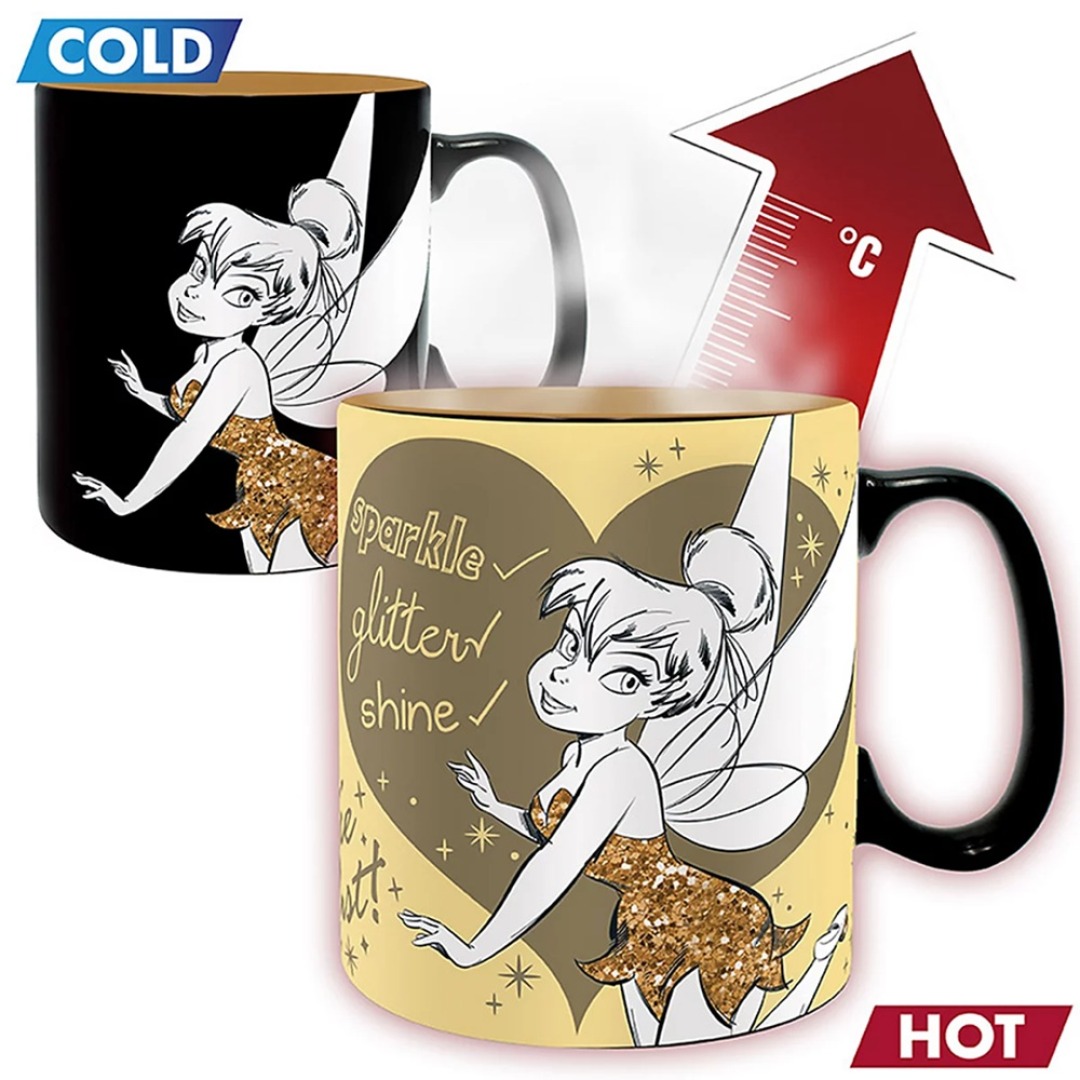 4533f8a3e3a4c9ad56d432a3d0a3782a.jpg Disney Tinkerbell Heat Change Mug 460ml - Image 1