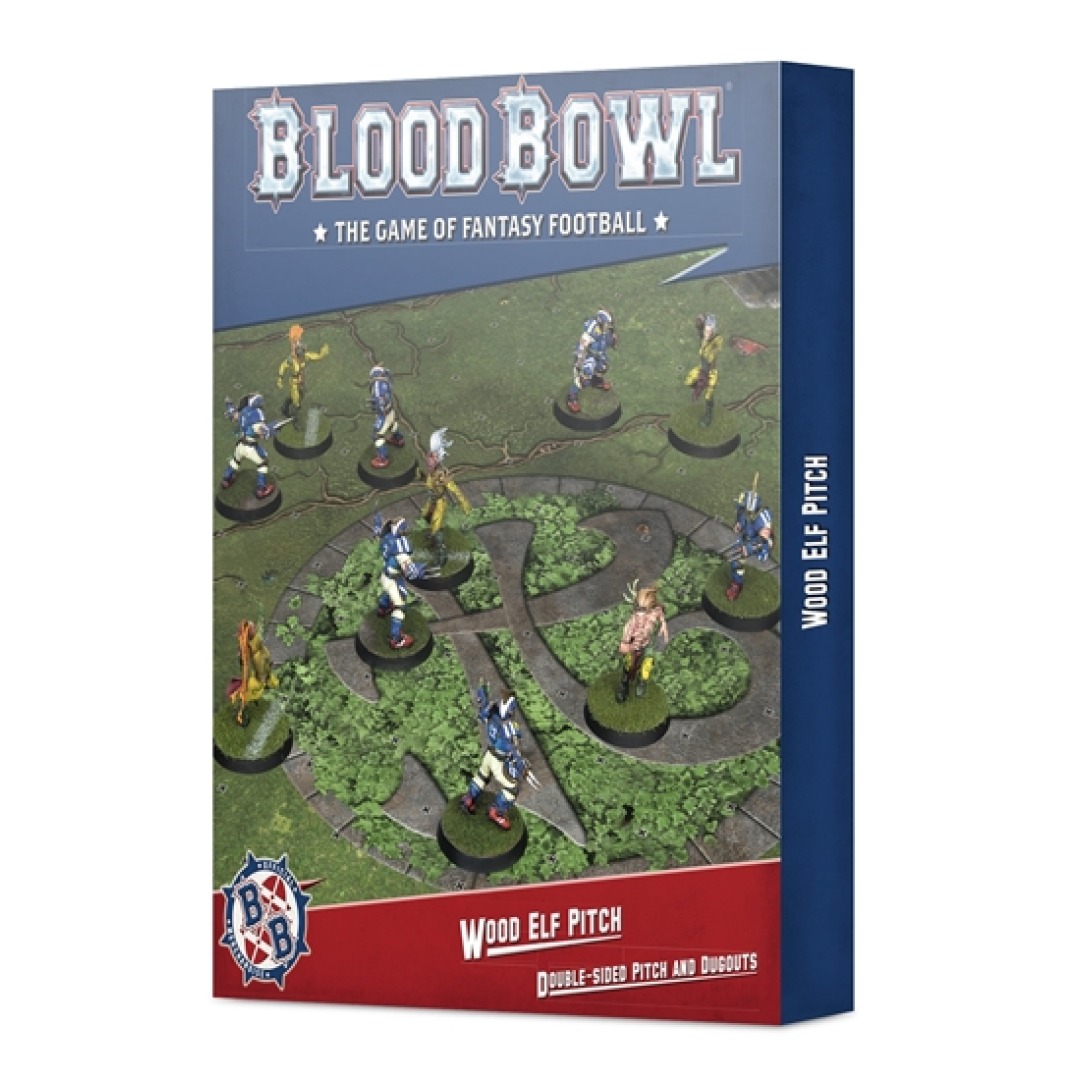 455cd410333b7ccac1b97e5358178420-1.jpg Blood Bowl Wood Elf Pitch & Dougouts (200-68) - Image 1