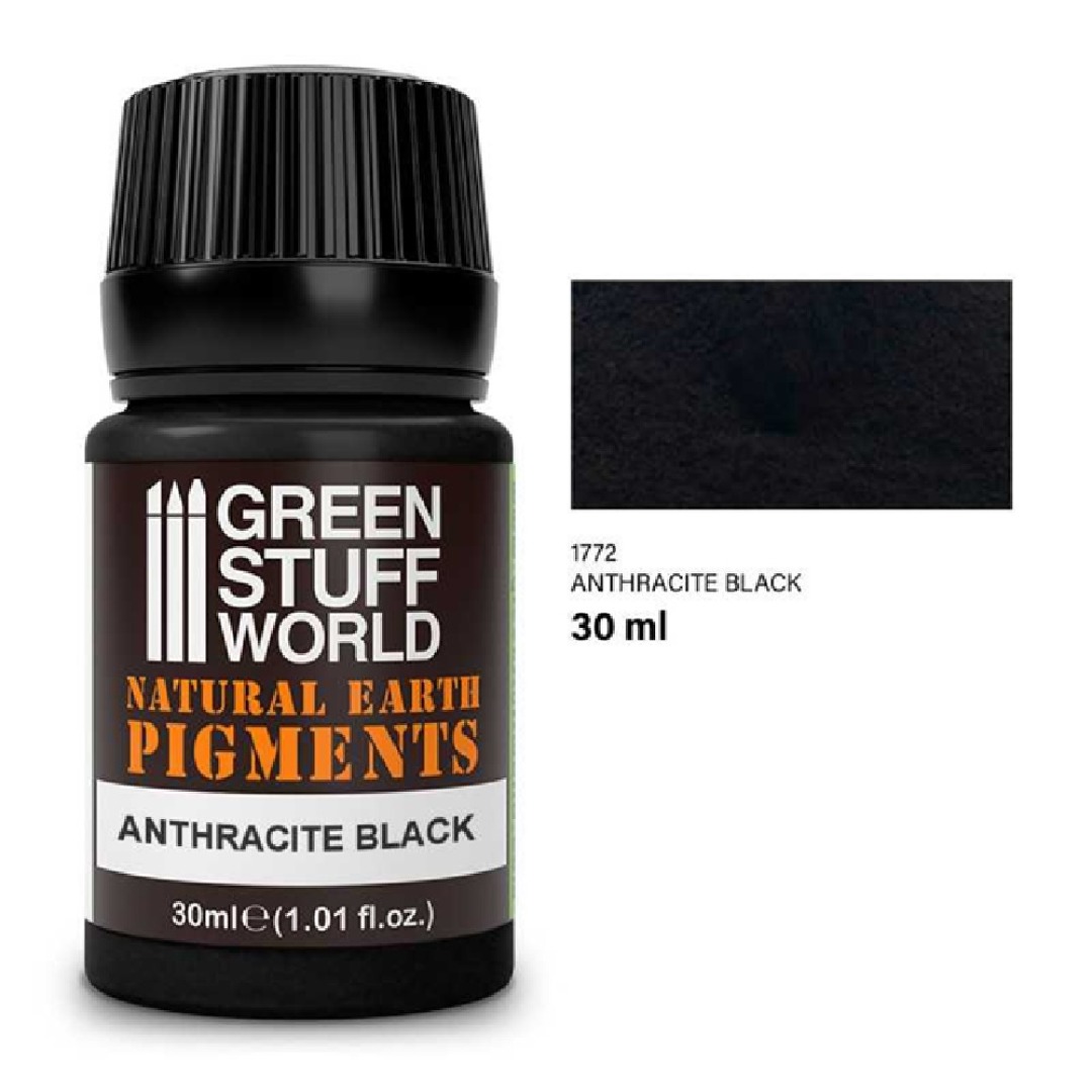 4870586bafe5a26efe2742f12993f4fb.jpg Green Stuff World Natural Earth Pigments Anthracite Black 30ml - Image 1