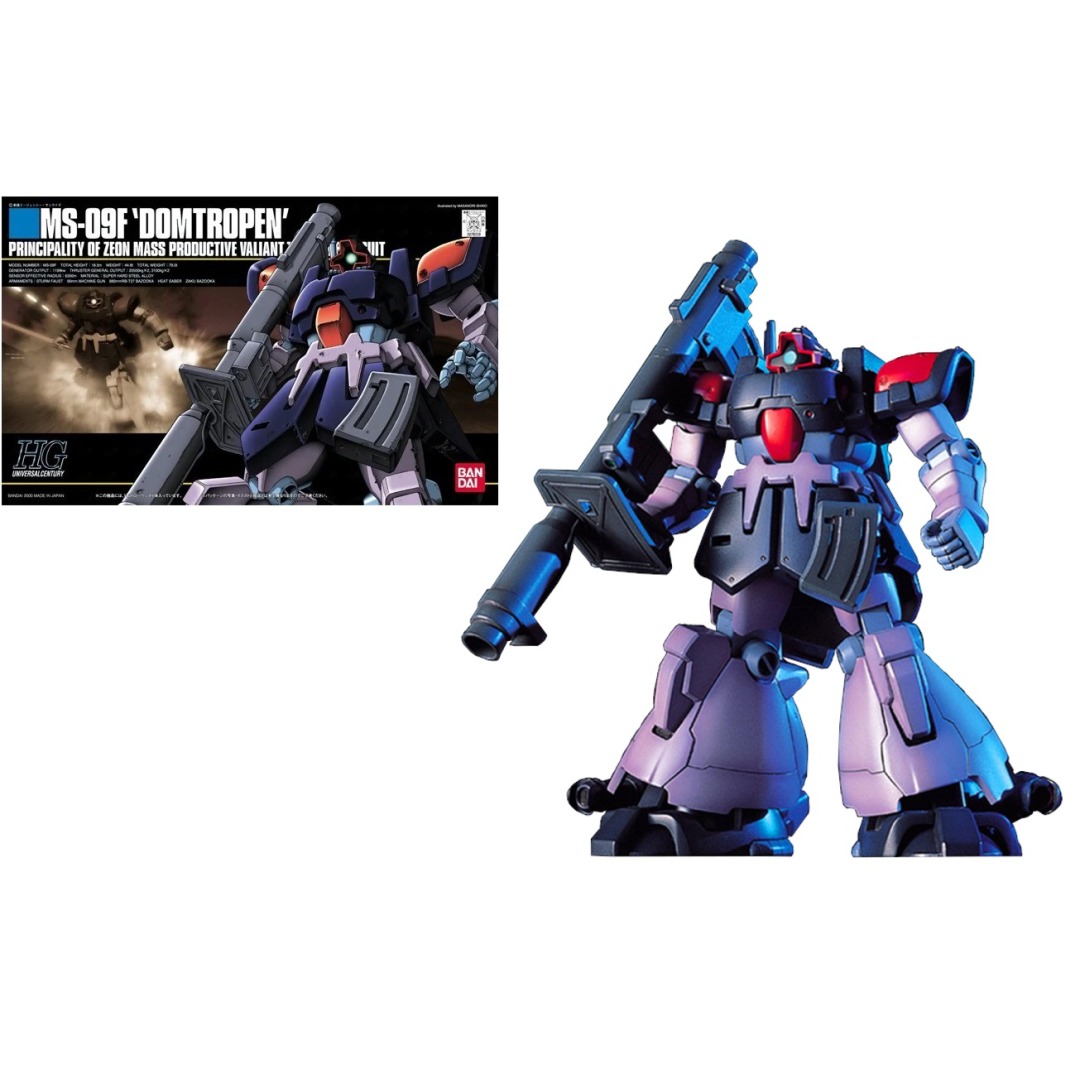 497742e644f19360de89f42f61916970.jpg Gundam Dom Tropen HGUC 1/144 Bandai Model Kit - Image 1