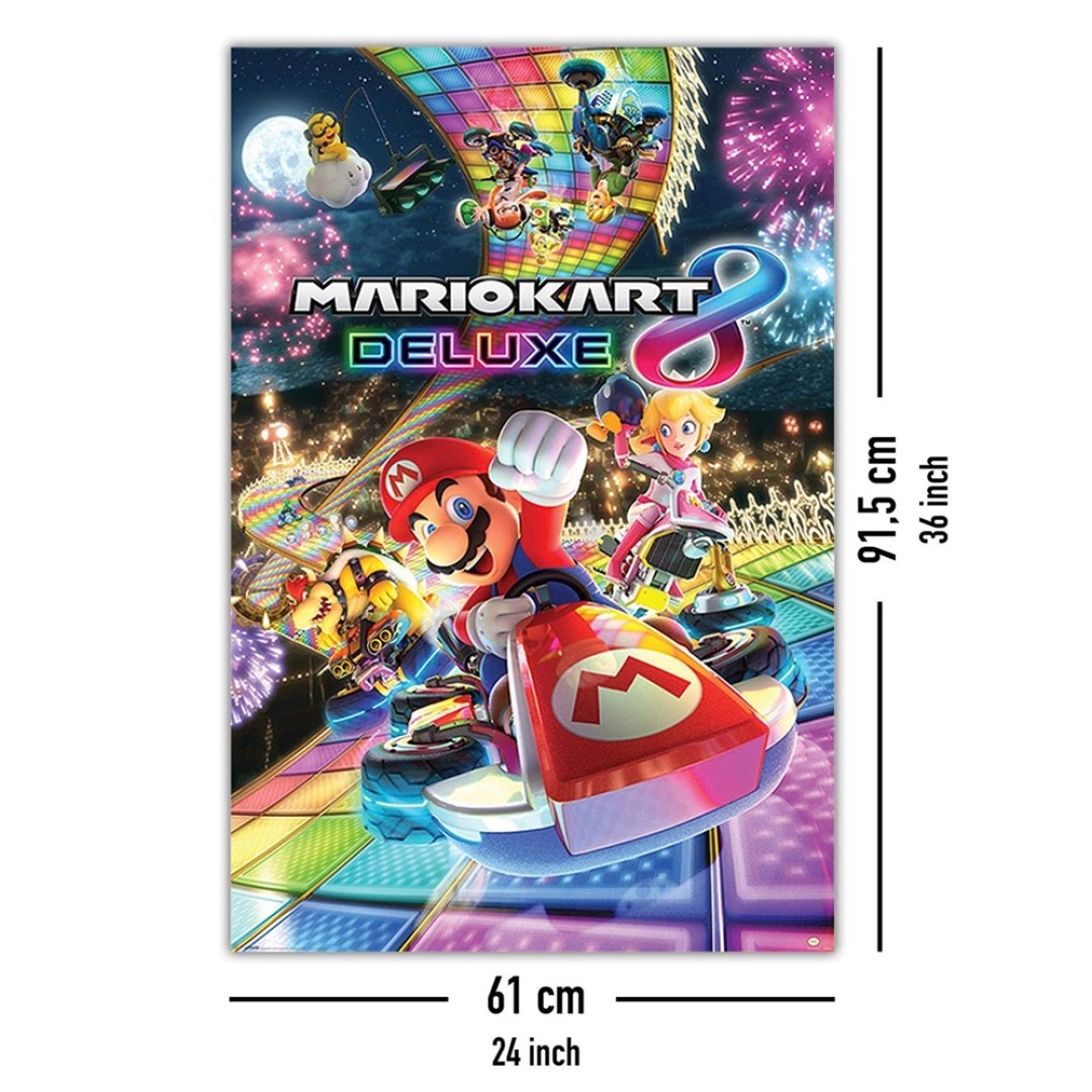 49d307c756312971d4636a8dce6ff9b1.jpg Super Mario Kart 8 Deluxe Poster 61x91 cm - Image 1