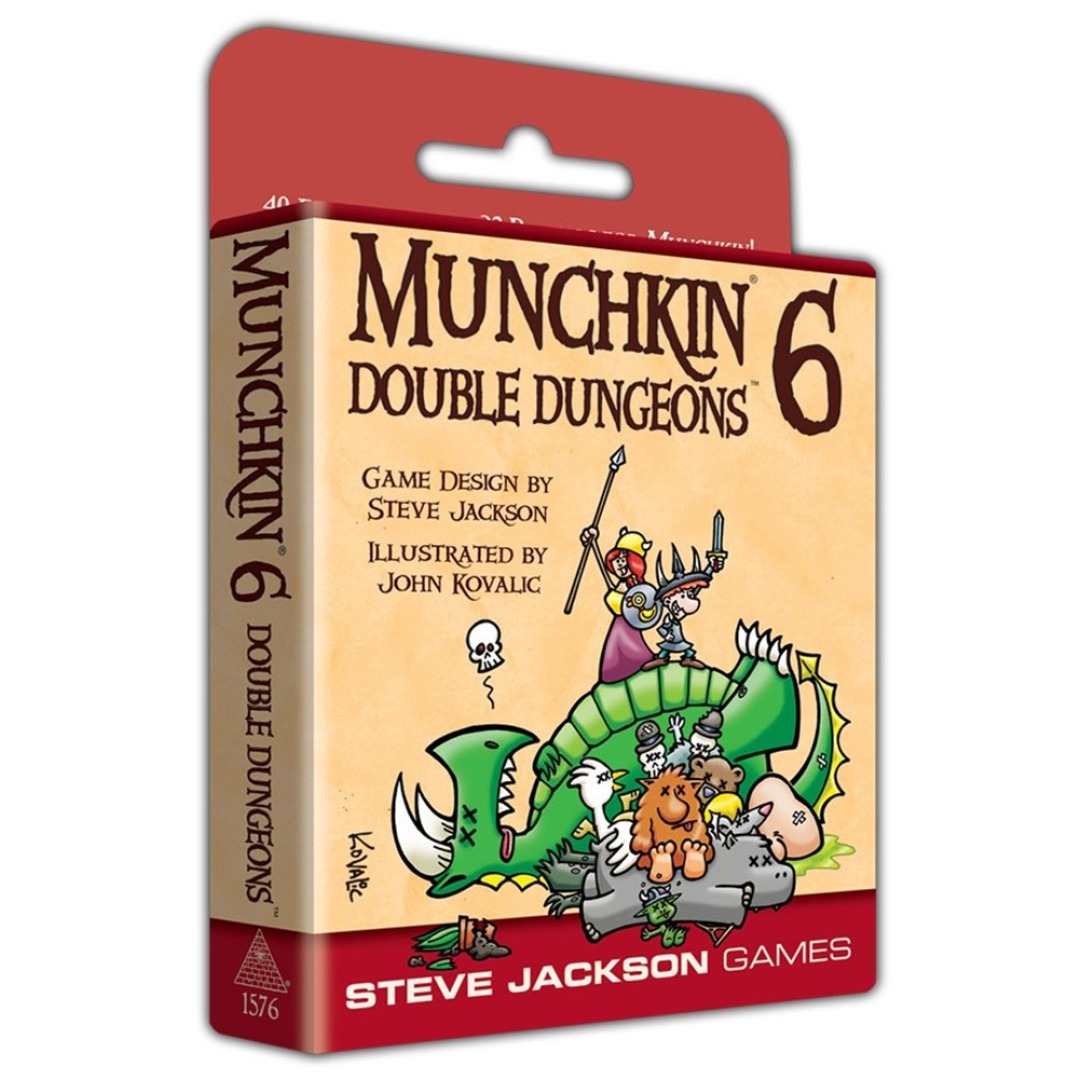 4a46bdaed9ff2beab7f7f440bb7603a9.jpg Munchkin 6: Double Dungeons Card Game - Image 1