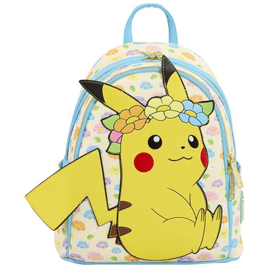 4b8d8f8c21b5143ce11aa8d3bb409001-1.jpg Pokemon Pikachu Floral Loungefly Backpack - Image 1