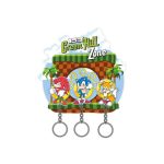 Sonic The Hedgehog Wall Key Holder with 3 Keyrings