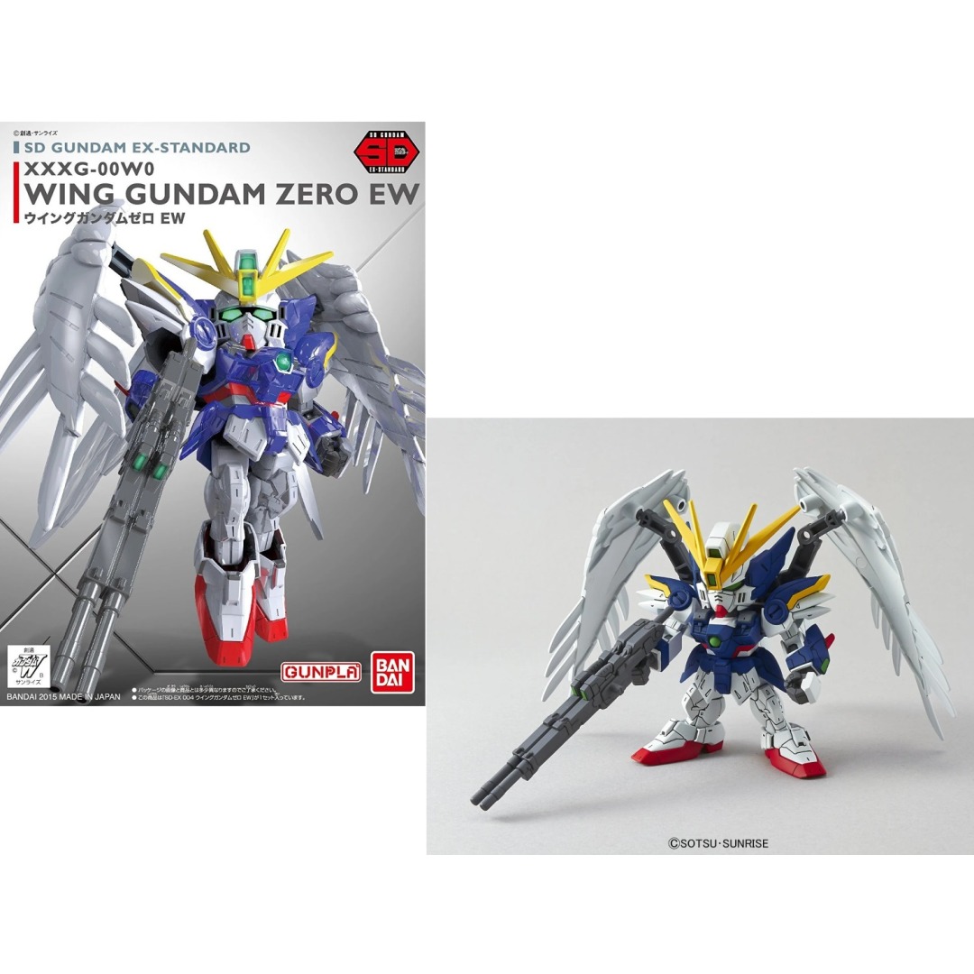 4cb0ecc8eac5047294dc0ba7bc4996fc.jpg Gundam EX-Standard 004 Wing Gundam Zero (EW) SD Bandai Model Kit - Image 1