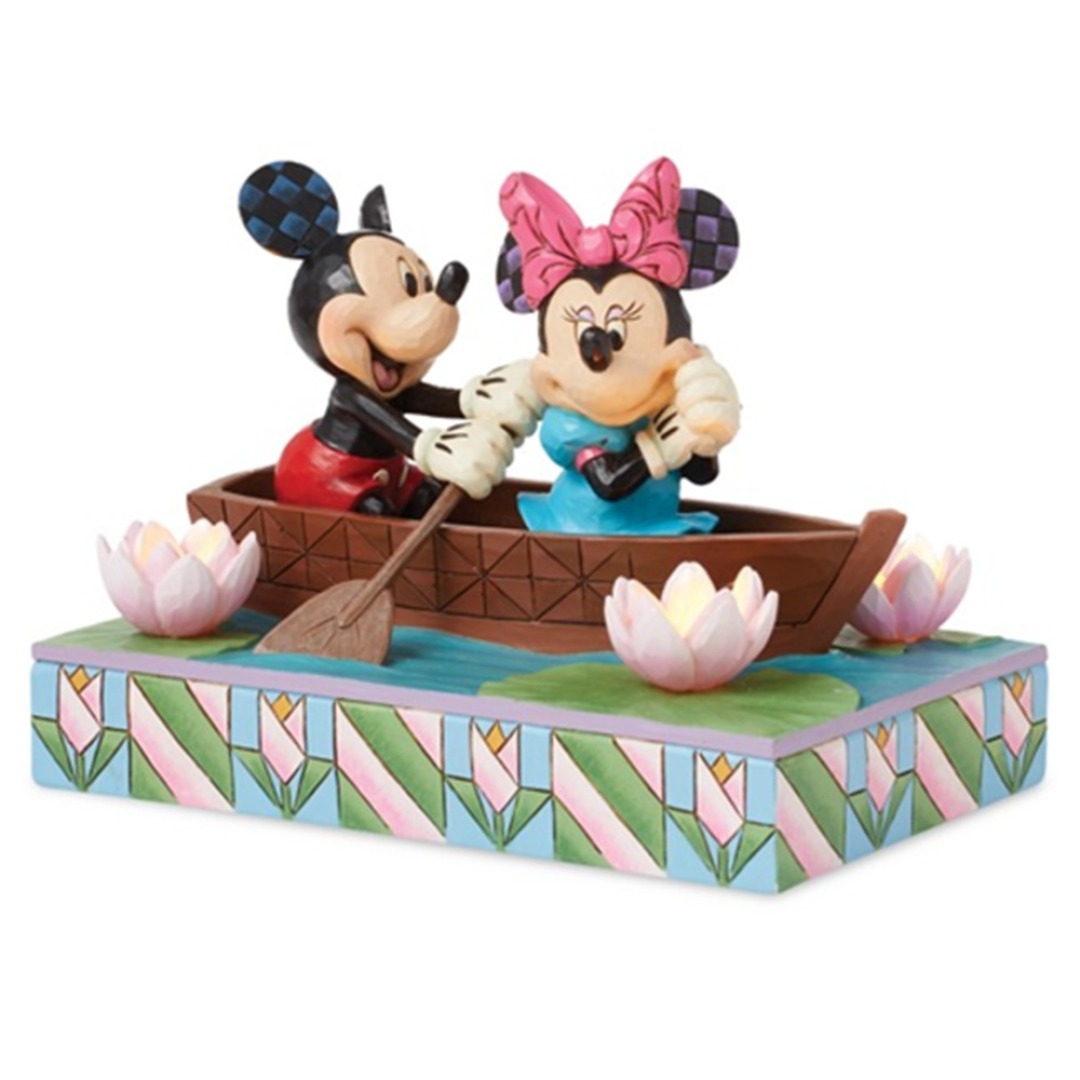 4ef804155969e0aaffd540d84ac3d2fe-2.jpg Disney Mickey & Minnie Mouse Love Rowboat Enesco Traditions Figurine - Image 1