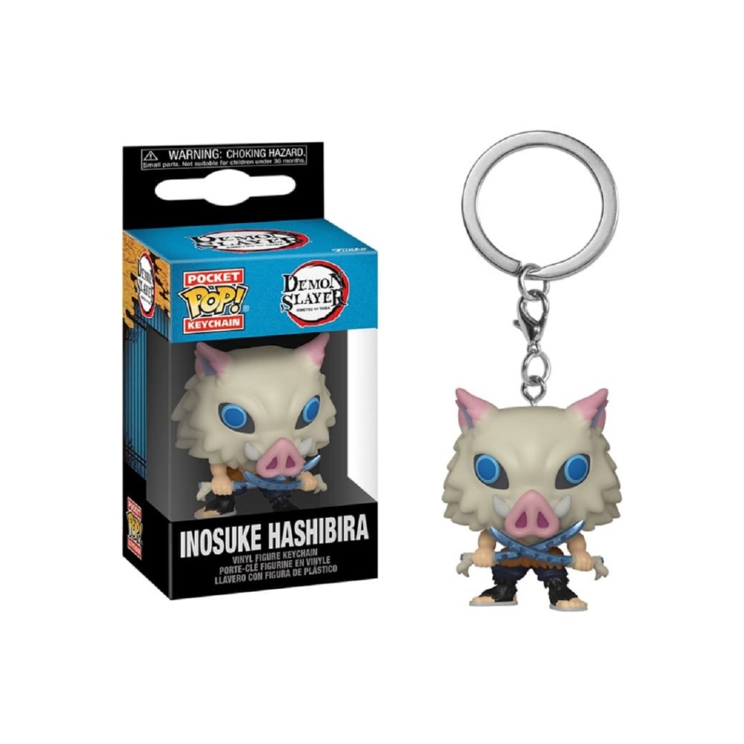 4f1b935b6de8c8eb27f7cad5eb4091ed.jpg Pocket POP! Keychain Demon Slayer - Inosuke Hashibira - Image 1