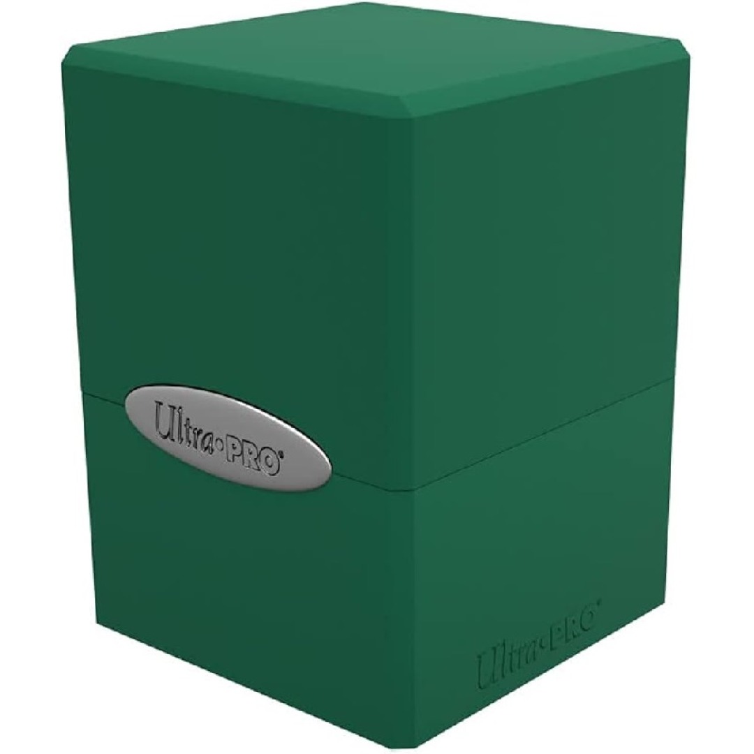 4f61df1ac3f37c8511fabc440fcb9b7e-1.jpg Ultra Pro Deck Box Satin Cube Forest Green - Image 1