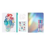 Disney The Little Mermaid Stationery Set, Pencil Case & A5 Notebook