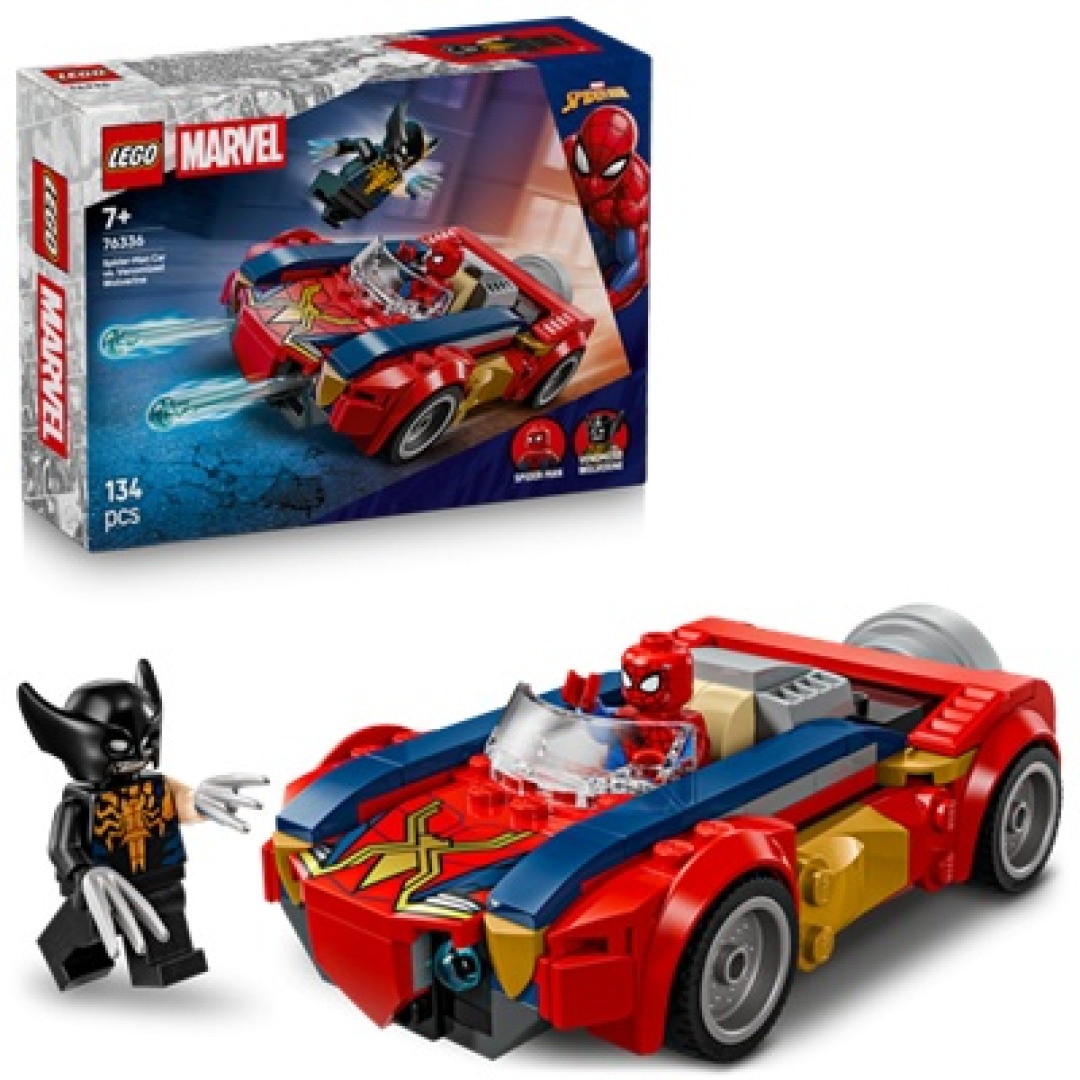 51826ae33e5fc6f035b04a2506072cc1.jpg LEGO Marvel 76336 Spider-Man Car vs Venomized Wolverine - Image 1