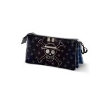 One Piece Vintage Skull Triple Pencil Case