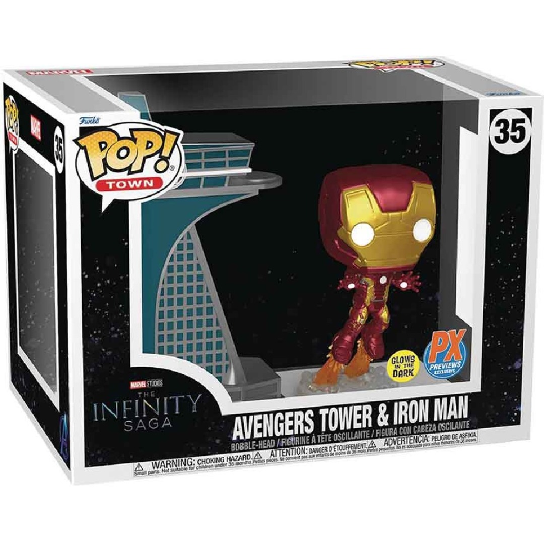 5464d7a334d046e92307e0a901aaff4a.jpg Funko POP! Marvel The Infinity Saga N° 35 - Avengers Tower & Iron Man - Image 1