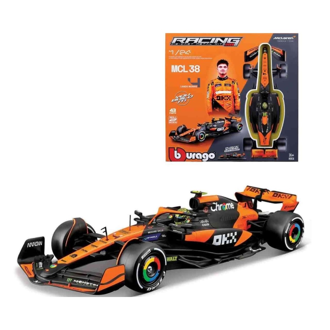 5526181bfb287ad9dd332c45f61d2af4.jpg Formula 1 Mclaren MCL38 Lando Norris Model Kit 1/24 - Image 1