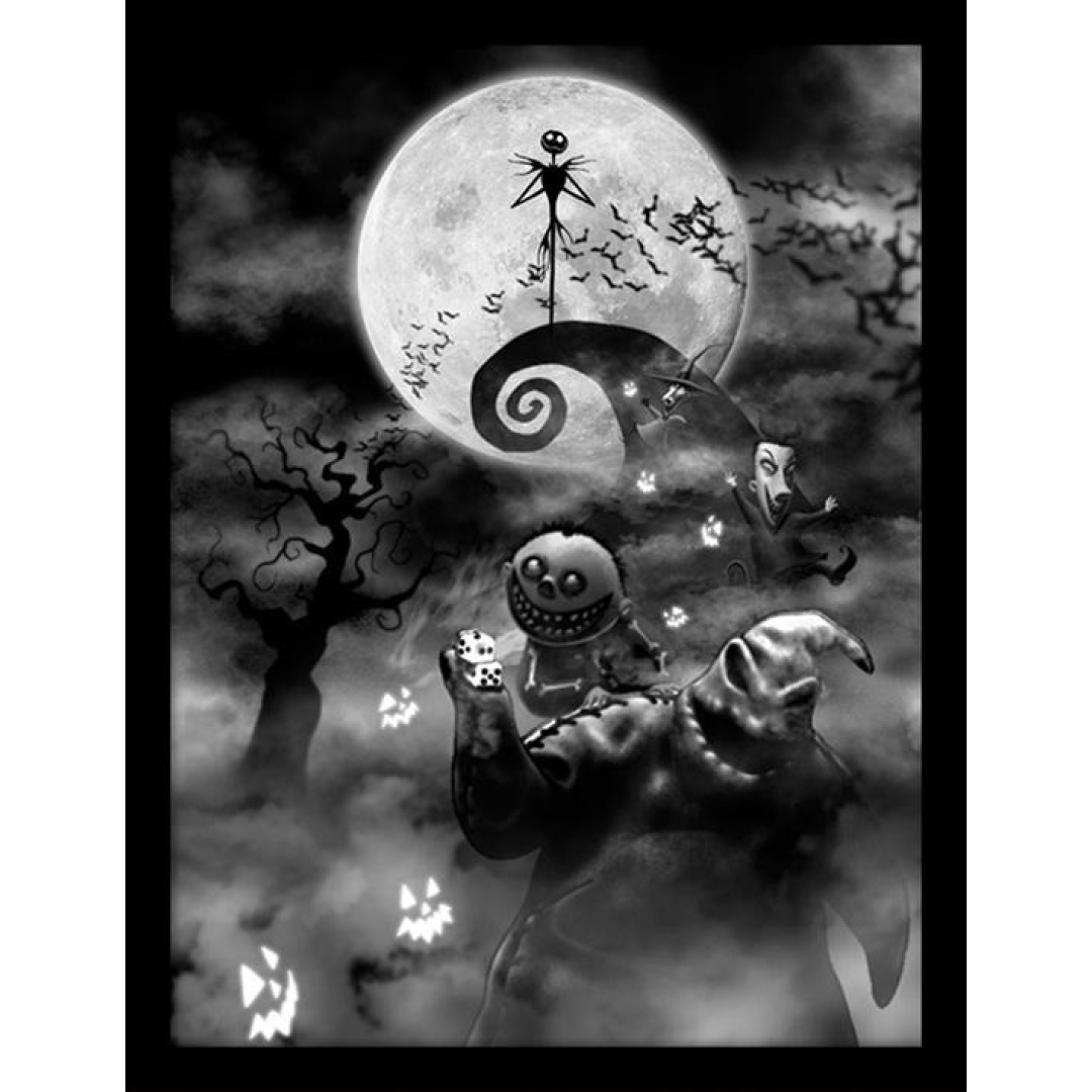 55ba93385b50ed6d0e14d972995796a5.jpg Nightmare Before Christmas Oogie Boogie Collector Print 32x42cm - Image 1
