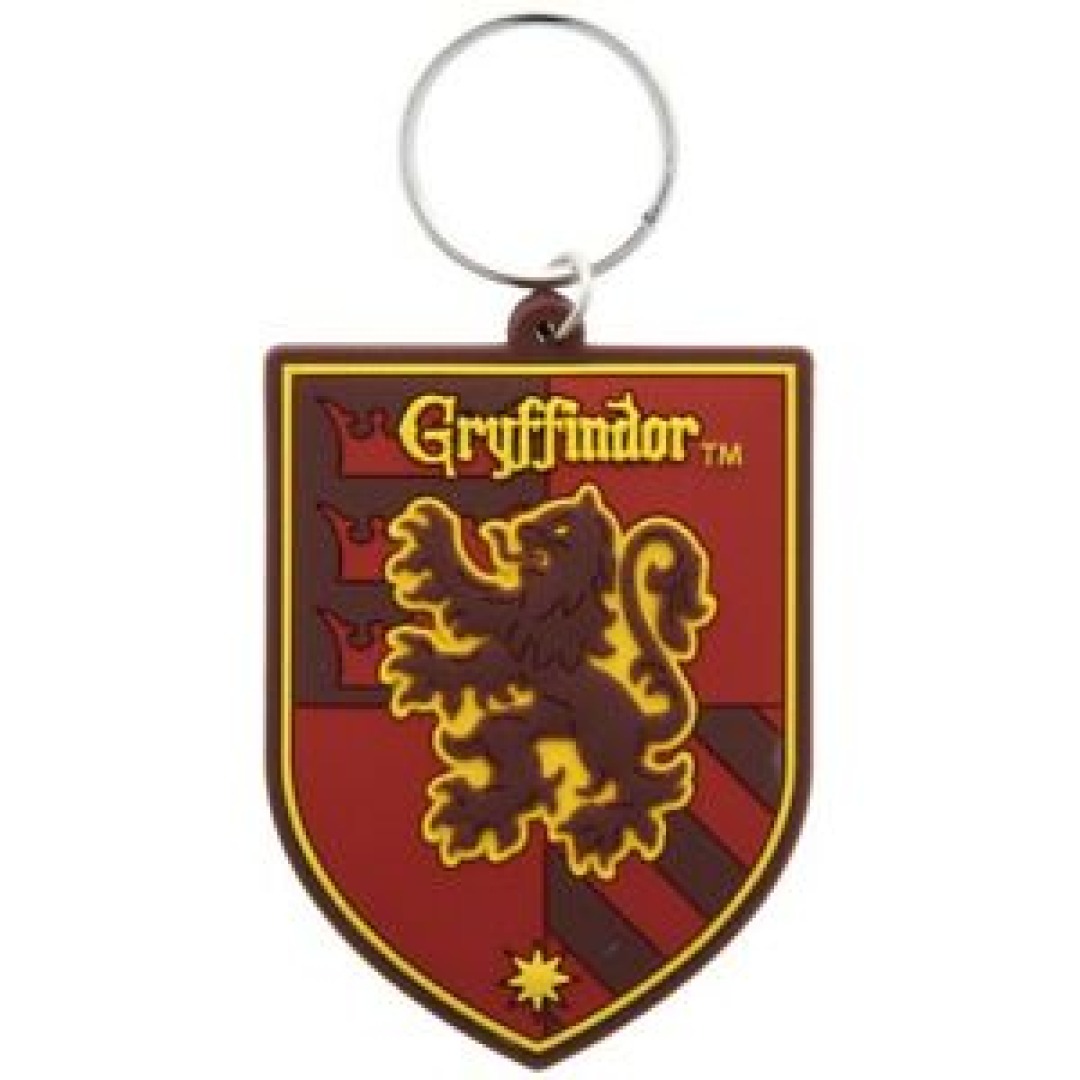 566b2309efe0eae2af415a708122dbb2.jpg Harry Potter Gryffindor Rubber Keychain - Image 1