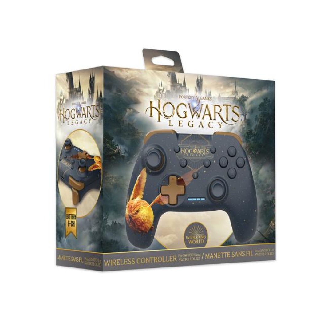 56c328280c0d6a000b52d47a226f5773.jpg Freaks & Geeks Nintendo Switch Hogwarts Legcacy Golden Snitch Wireless Controller - Image 1
