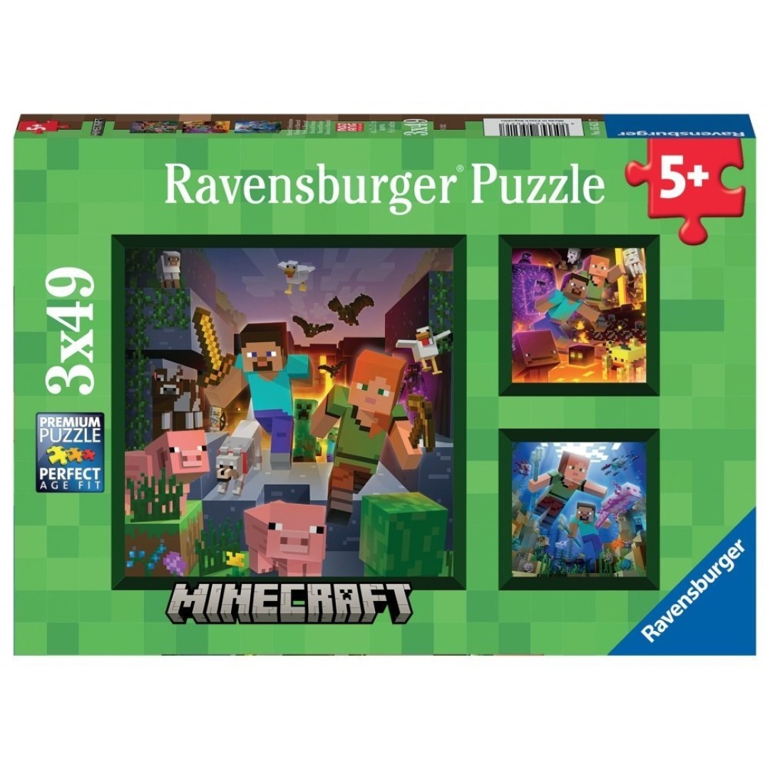 59e1f770fa5ea881772b93f01b5b823e.jpg Minecraft Biomes 3 Puzzles 49 Pieces - Image 1