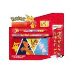 Pokemon Stationery Set with Triple Pencil Case & Stickers 7pc