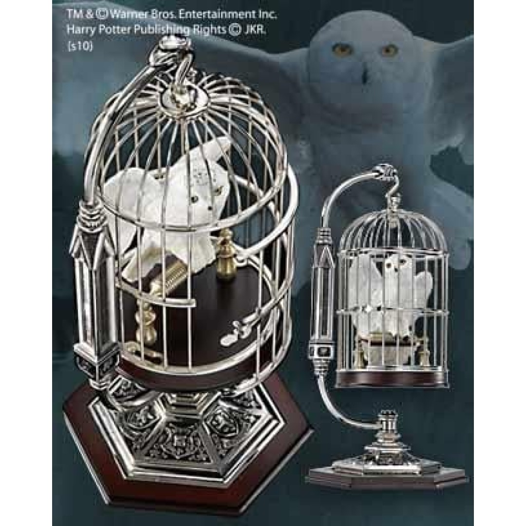 5bfc9d855a7f205a86d74ba413dba3cc-1.jpg Harry Potter Caged Miniature Hedwig Noble Collection 25cm - Image 1