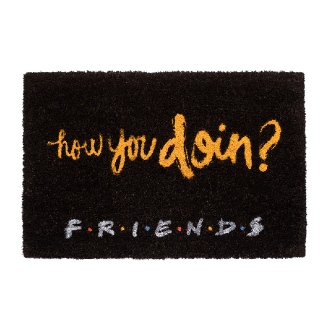 5cc8b28252c31f5300aa831355d8a380.jpg Friends How You Doin? Door Mat - Image 1