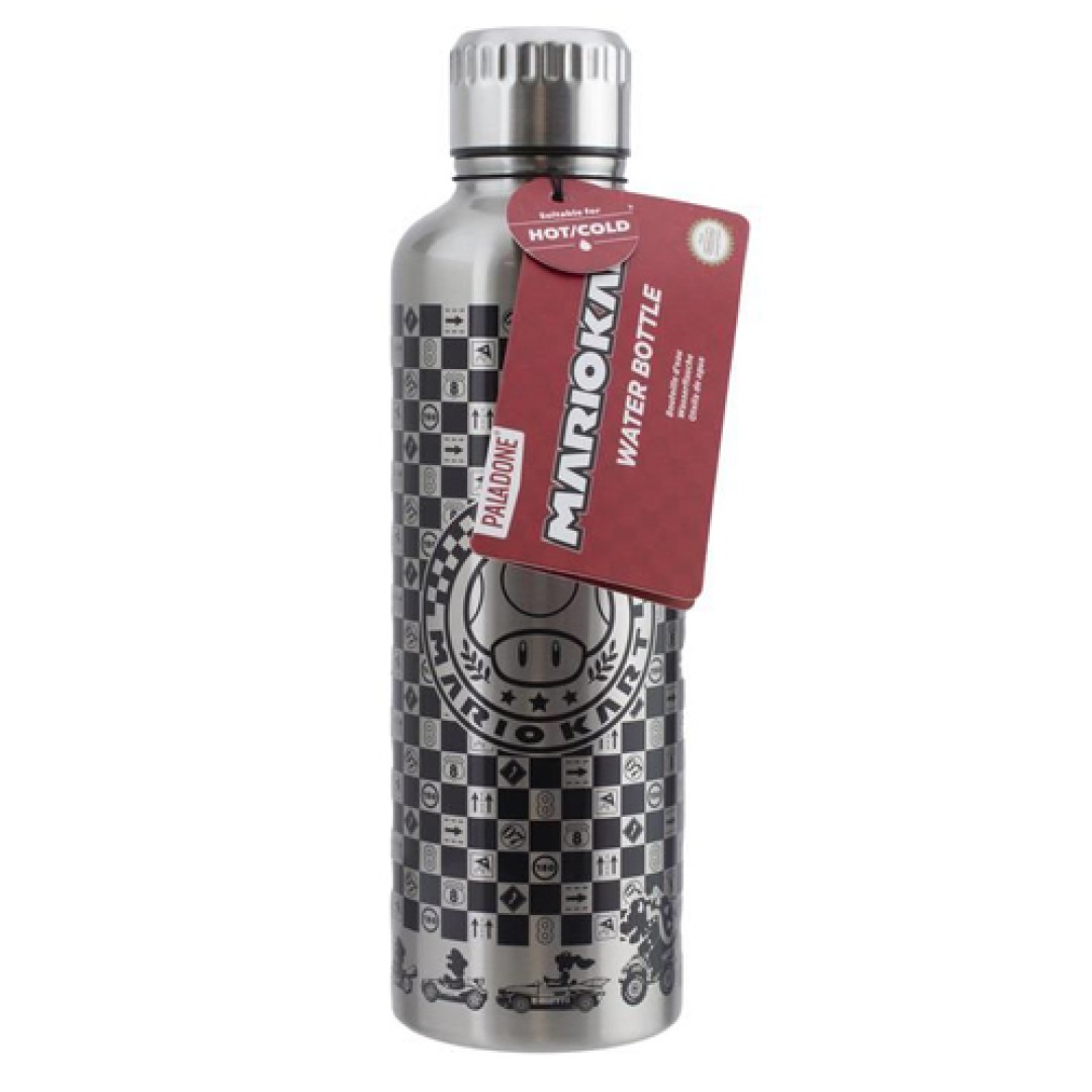 5da063b175bf1f0fe355b86f537d1ebb.jpg Super Mario Kart Metal Water Bottle 500ml - Image 1
