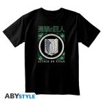 Attack On Titan Scout Legion Black T-Shirt (XS)