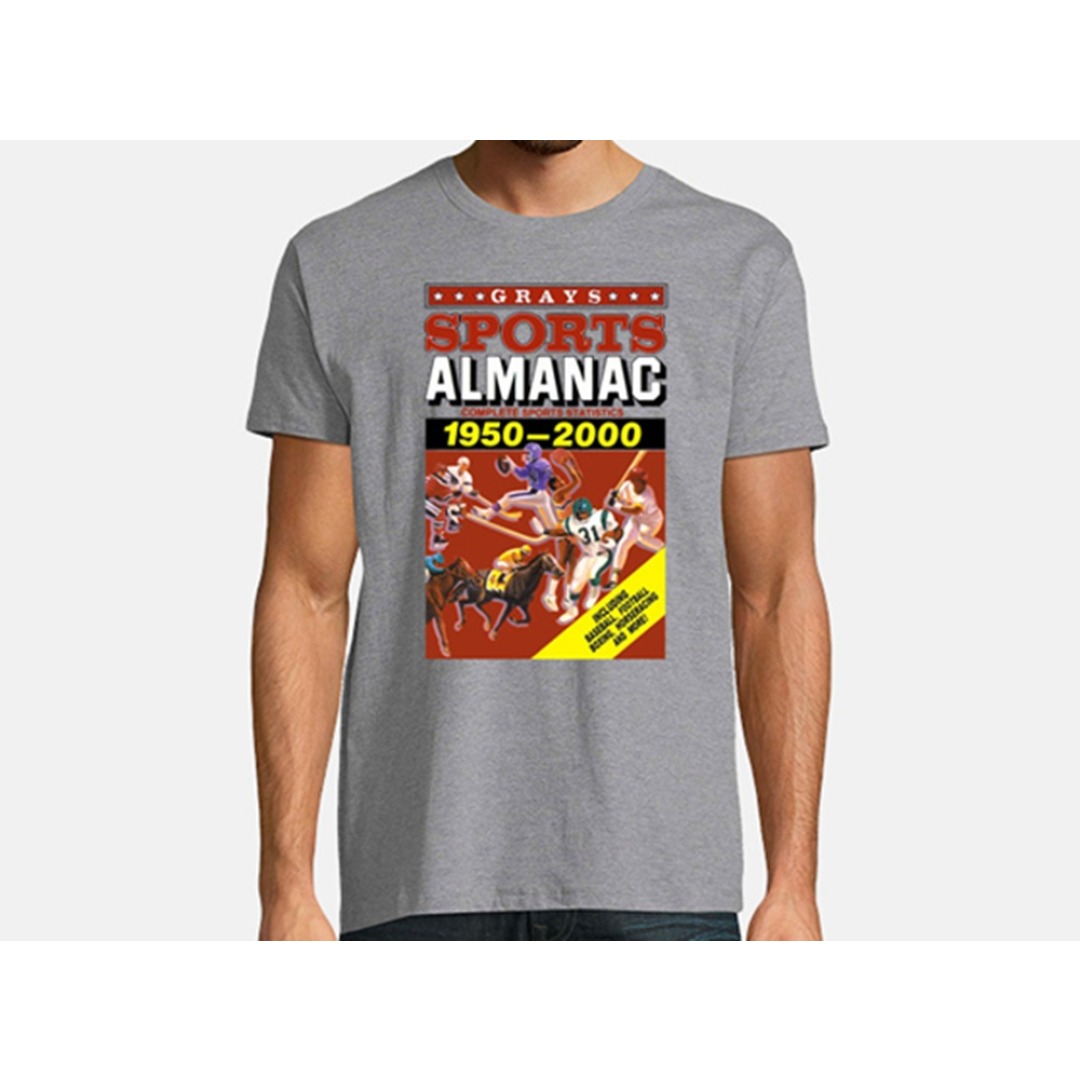 606a22e9f294e25c1262172eb03d43f9-1.jpg Back To The Future Almanac From The Future T-Shirt Men (L) - Image 1