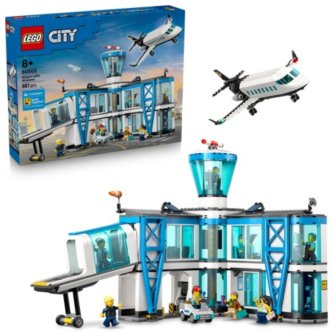 60ac06d9cd1ed749e6651bb738eb2add.jpg LEGO City 60502 Airport with Airplane - Image 1
