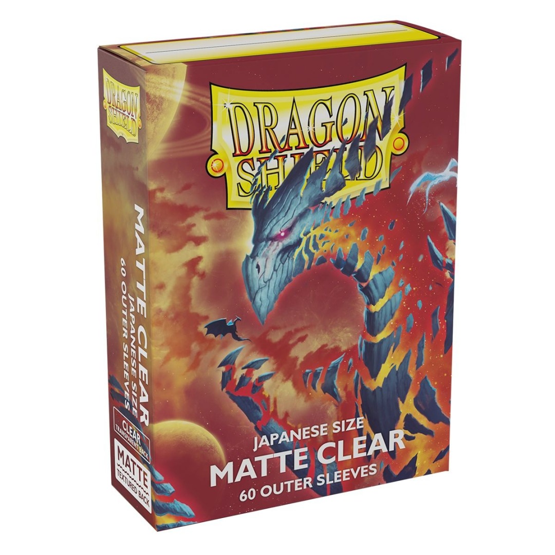 6179da84c657e829ae9091a60b63166f.jpg Dragon Shield Matte Clear Outer Japanese Sleeves (60 Sleeves) - Image 1
