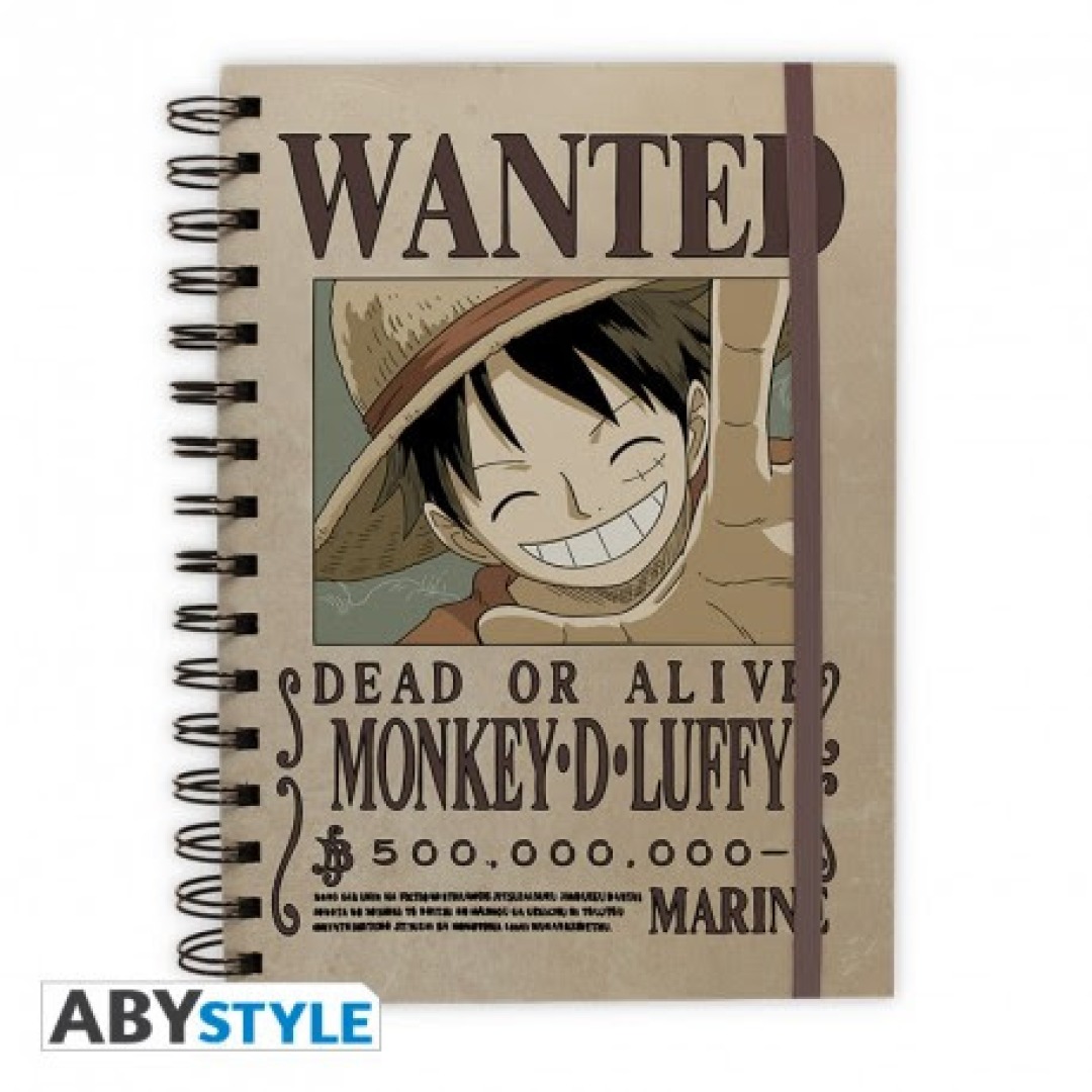 619befe1ae40ec332464305f209e8b15.jpg One Piece Wanted Luffy A5 Notebook - Image 1