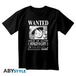 One Piece Wanted Luffy Black T-Shirt (XS)