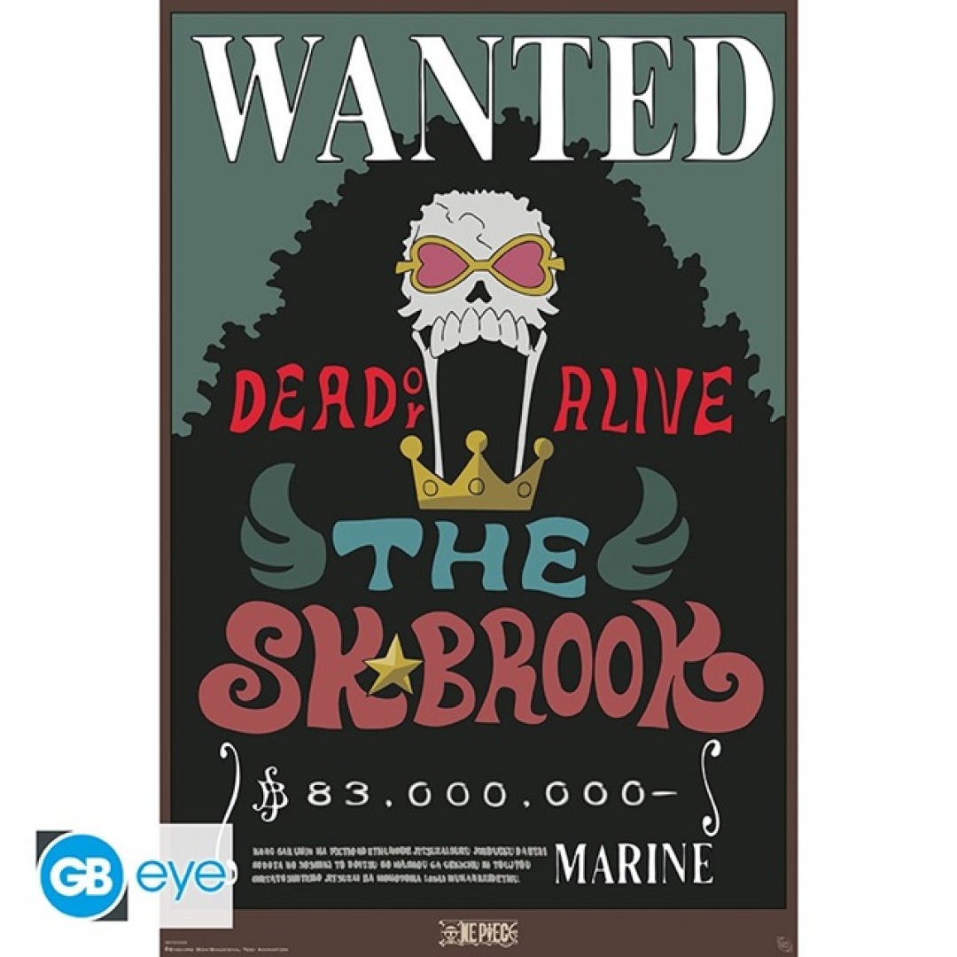6a6f98bf366bffa2681aaae127ce40a6-1.jpg One Piece Wanted Brook Poster 91x61cm - Image 1