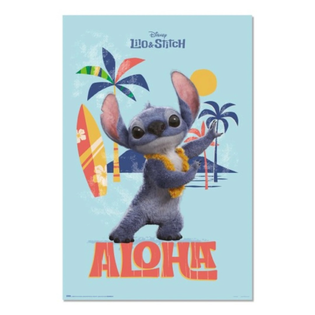 6bc14ddc31b5cf30feabe87255d9d6ad.jpg Disney Lilo & Stitch Live Action Stitch Aloha Poster 61x91cm - Image 1