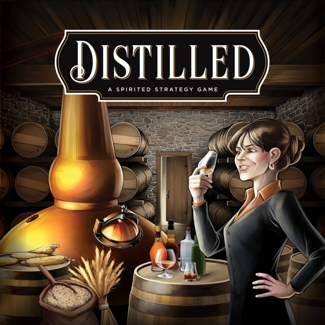 6d99118a608999fdd8d29fe864882d1d.jpg Distilled: A Spirited Strategy Game Board Game - Image 1