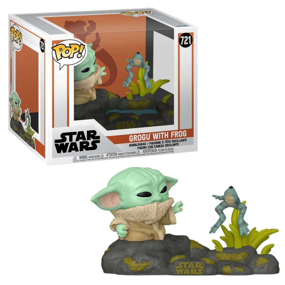 6eeb4499a9f7429309689f099452e777.jpg Funko POP! Star Wars N° 721 - Grogu With Frog - Image 1