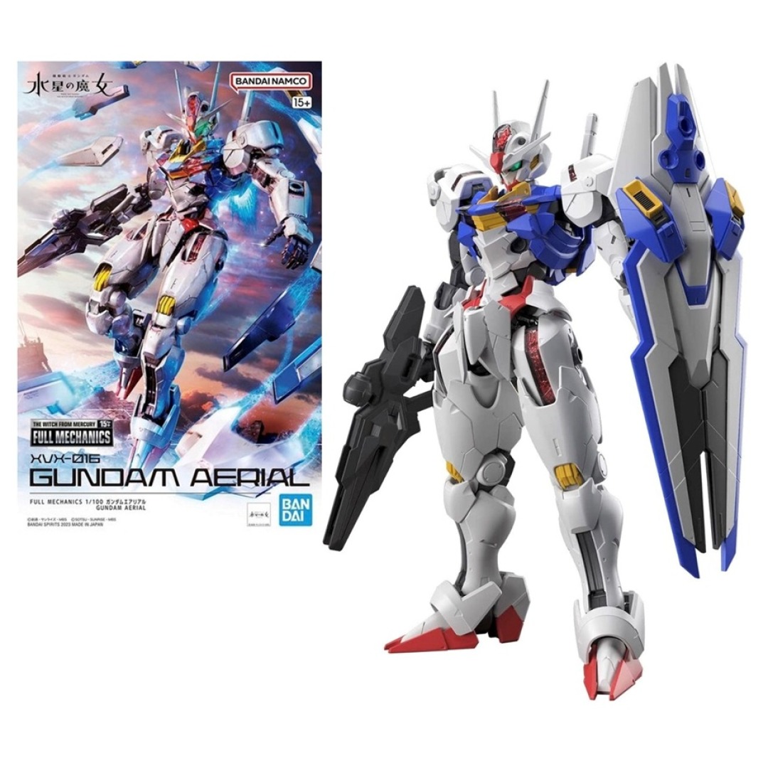 728402753c9f319f30feab9f20ded9f6.jpg The Witch From Mercury Full Mechanics Gundam Aerial 1/100 Bandai Model Kit - Image 1