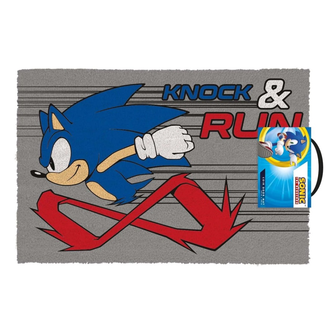 72fd0ad7316b0f8f4baae641a03c27a2.jpg Sonic The Hedgehog Knock & Run Door Mat - Image 1