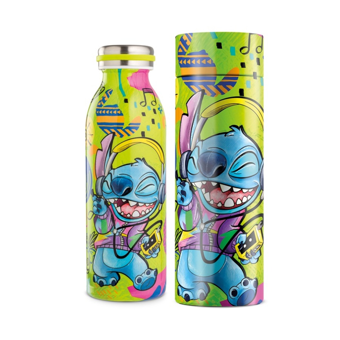 73982b80133e16a168d33f831e4ab799.jpg Disney Stitch Green Stainless Steel Bottle 500ml - Image 1